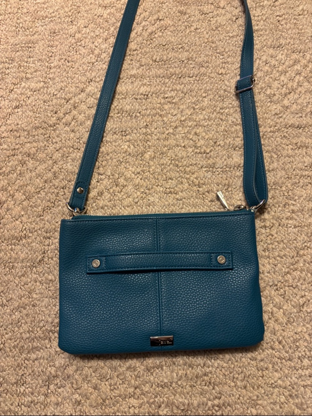 Thirty-one Teal Crossbody Leather Saddle Bag - Women
